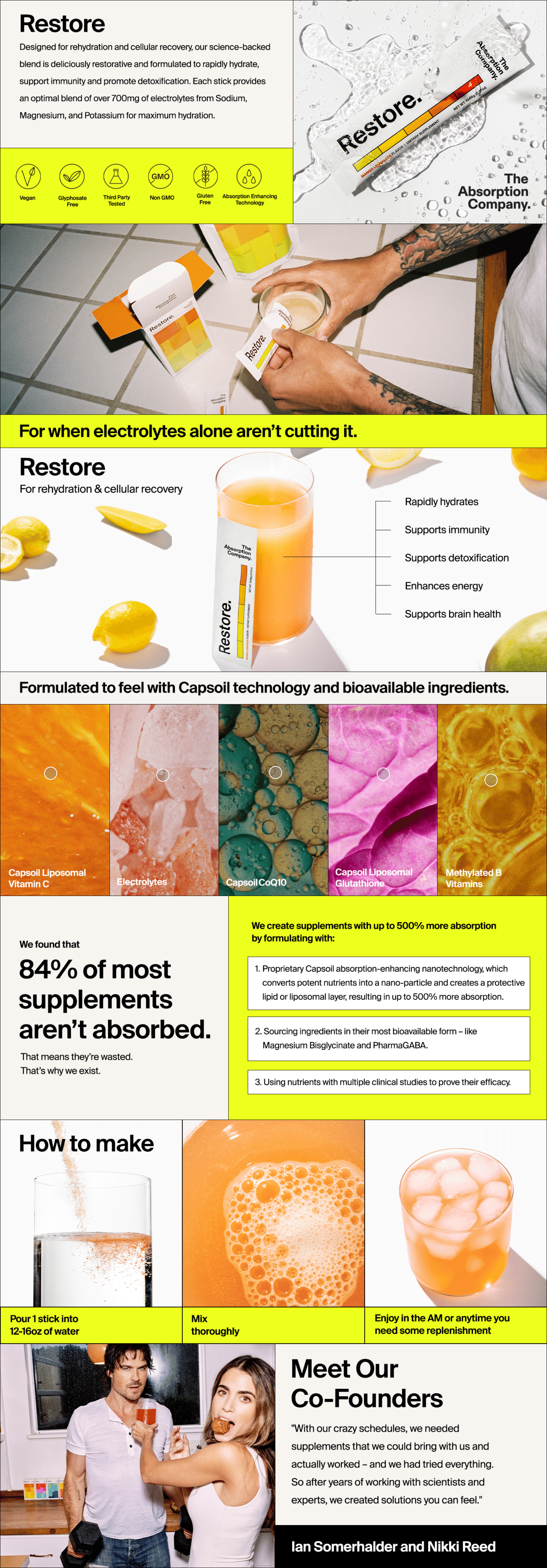Premium A+ Content for Amazon.com: The Absorption Company Electrolyte Powder Packets