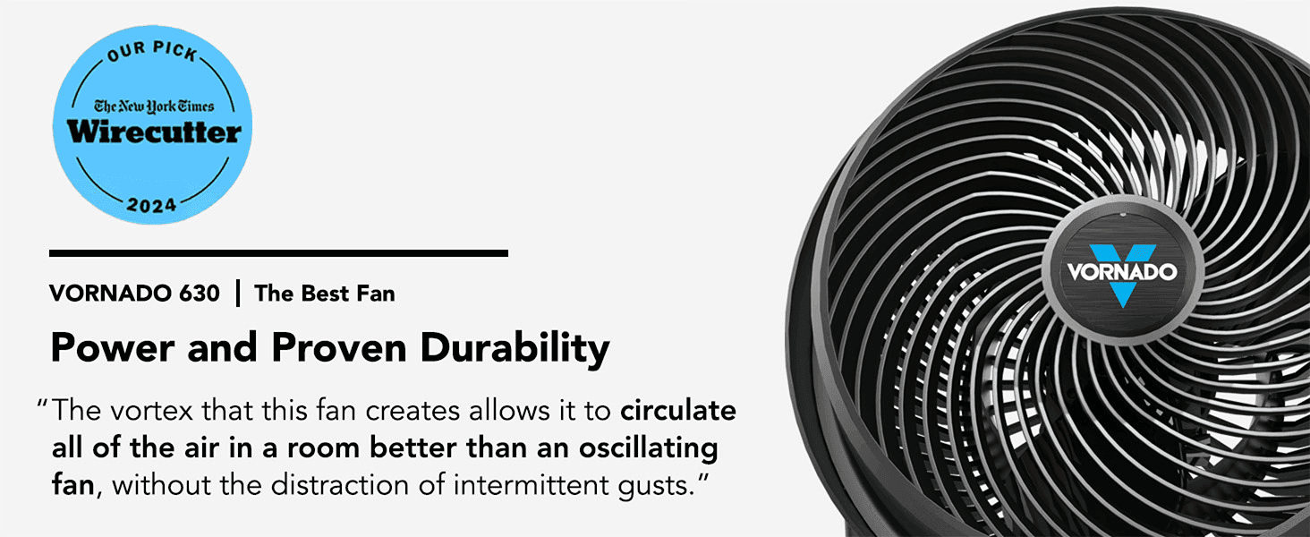 Uses the New York Times Wirecutter 'Our Pick' badge and quote to give shoppers third-party proof of durability and performance.