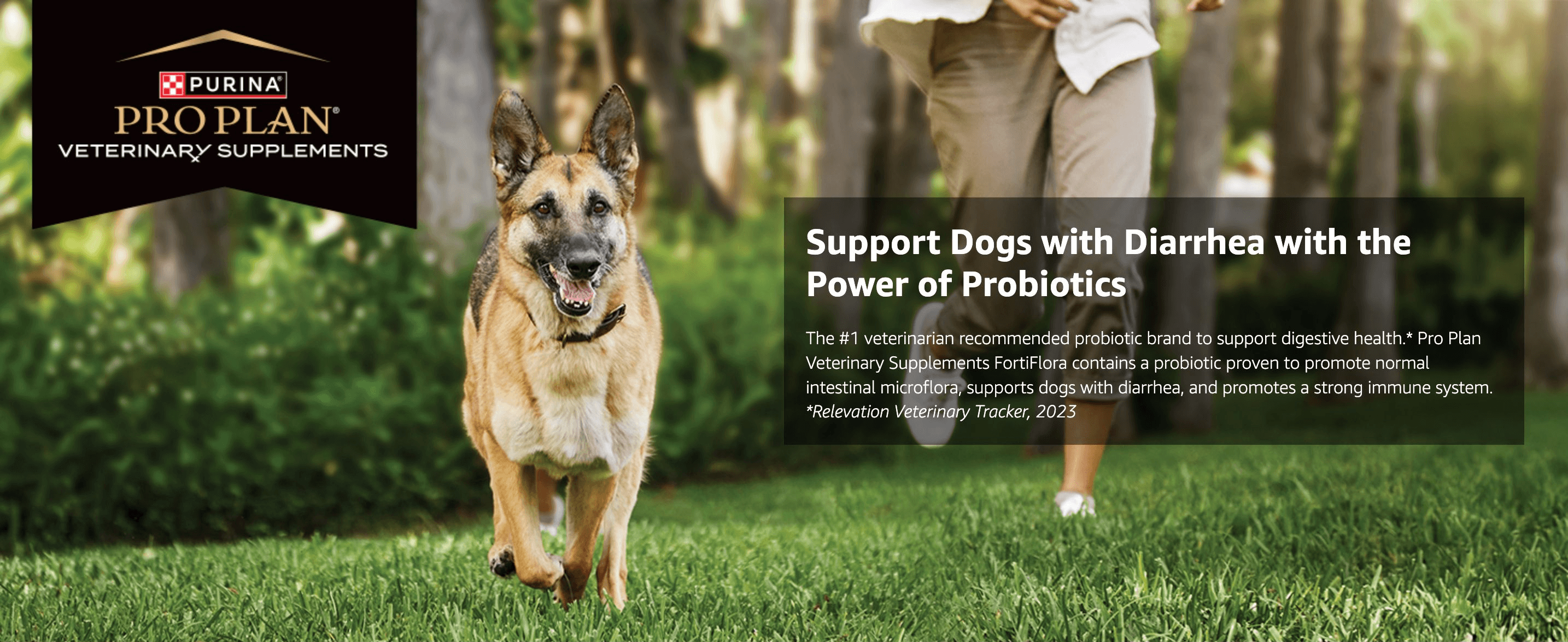 Reassures shoppers that this vet-recommended probiotic supports dogs with diarrhea and promotes healthy digestion.