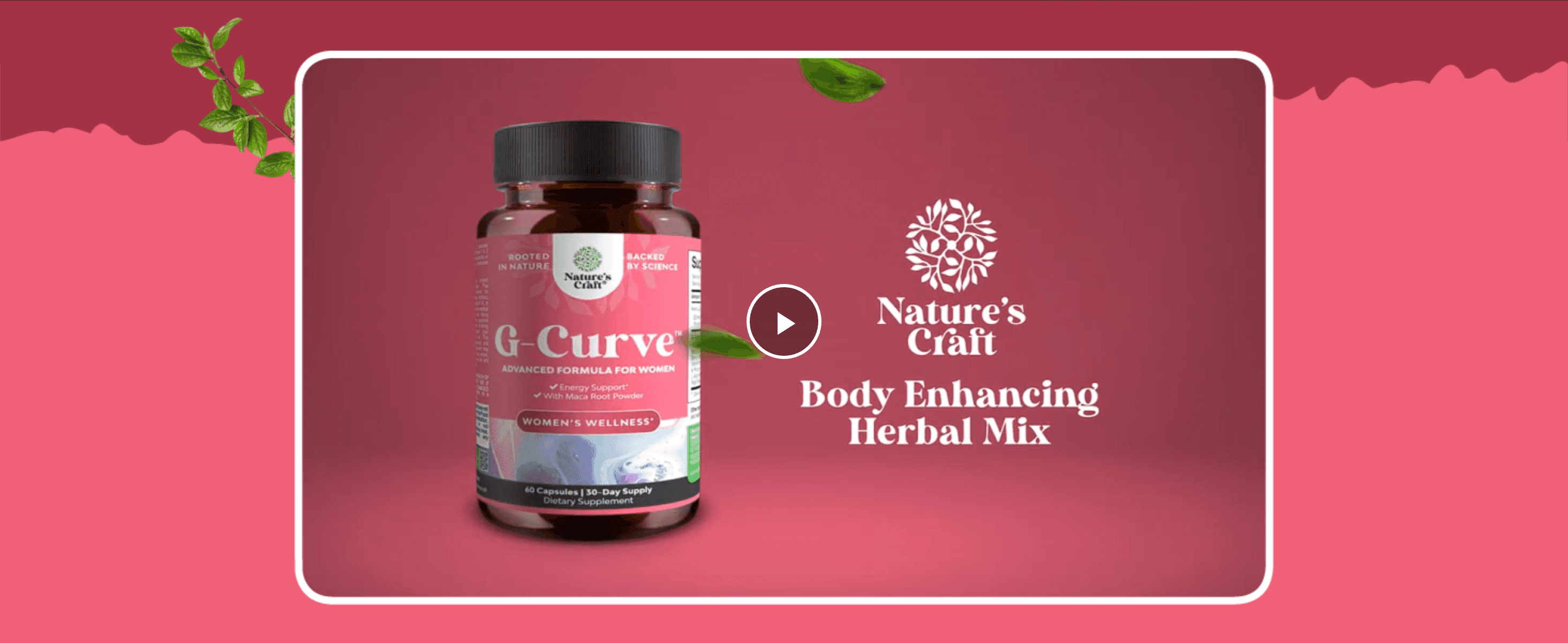 Introduces the Nature's Craft brand and positions the product as part of its body enhancing herbal mix line.