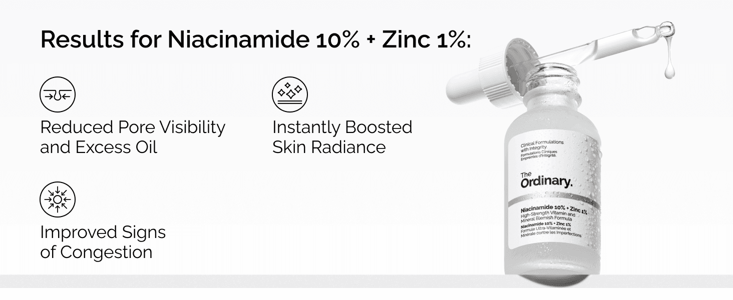 Highlights three distinct skincare results side by side to show the product delivers multiple visible benefits.