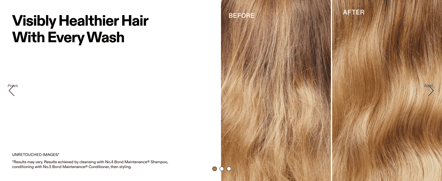 Proves the shampoo visibly improves hair health by showing a real before-and-after transformation.