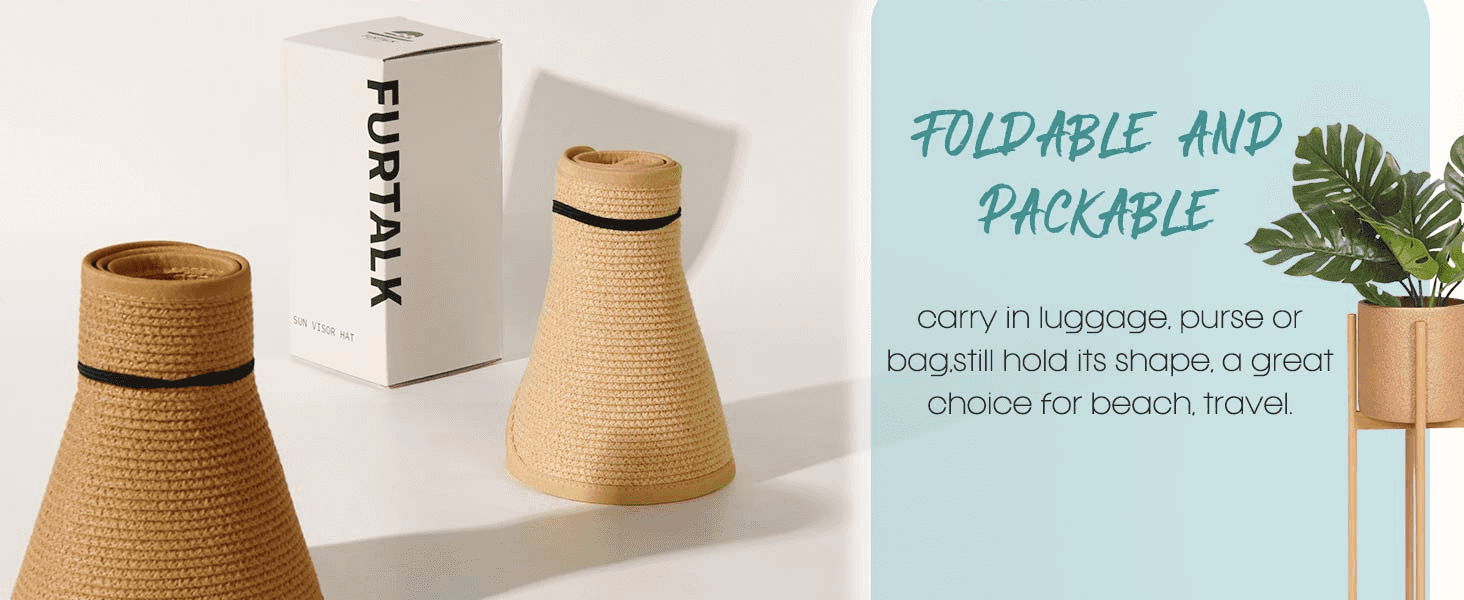 Shows the hat folds down for luggage or a purse and still holds its shape, so it suits travel.