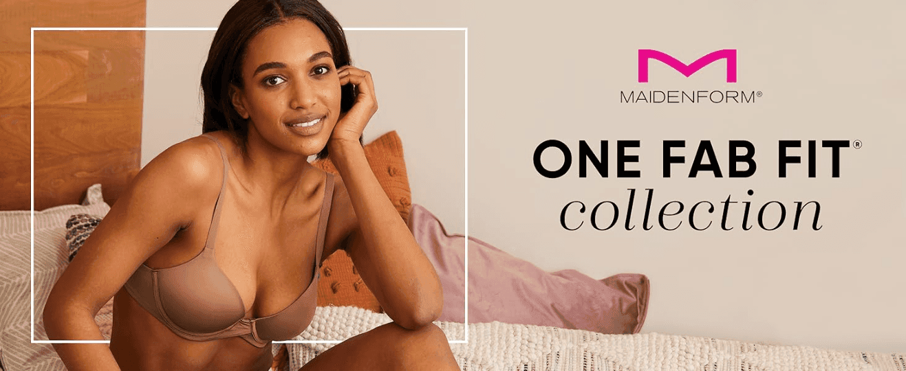 Introduces the Maidenform One Fab Fit collection with lifestyle imagery to build brand and product line recognition.
