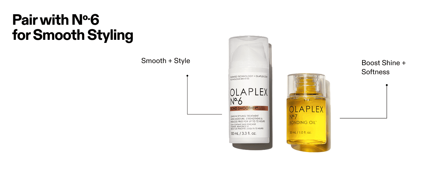 Encourages shoppers to buy the No.6 and No.7 together as a complementary pair from the brand's line for smoother, shinier hair.