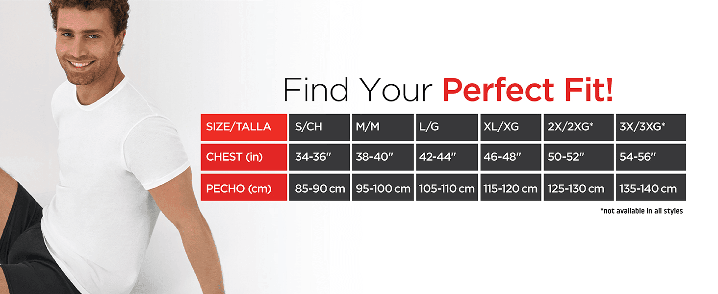 Gives chest measurements in inches and cm for each size so shoppers can pick the right fit with confidence.