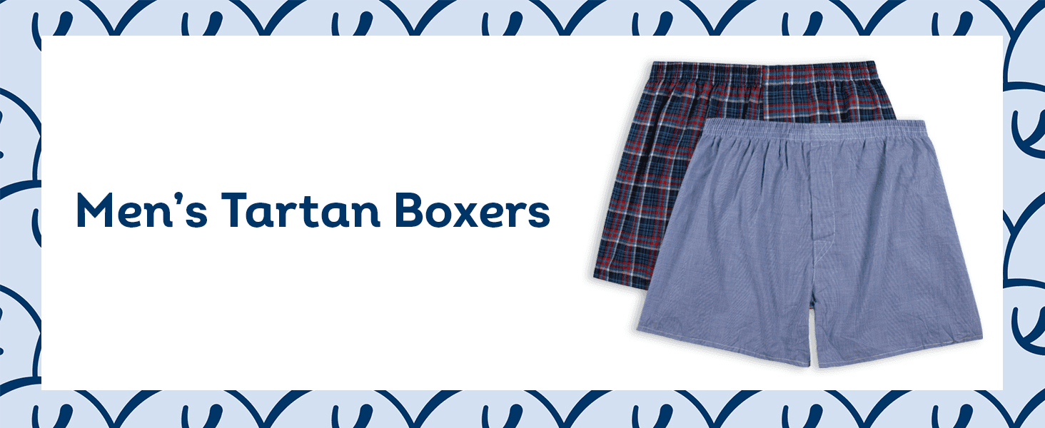 Introduces the Men's Tartan Boxers style with a clean product photo to help shoppers identify this variant.