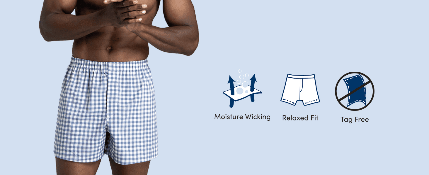 Highlights three distinct product benefits via labeled icons to reassure shoppers of comfort and quality features.