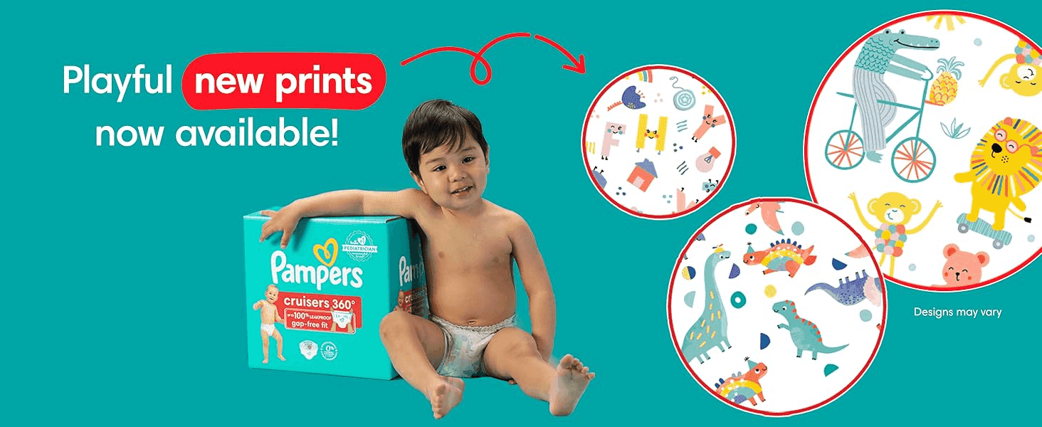 Announces new playful diaper prints so parents see a fun, fresh design option.