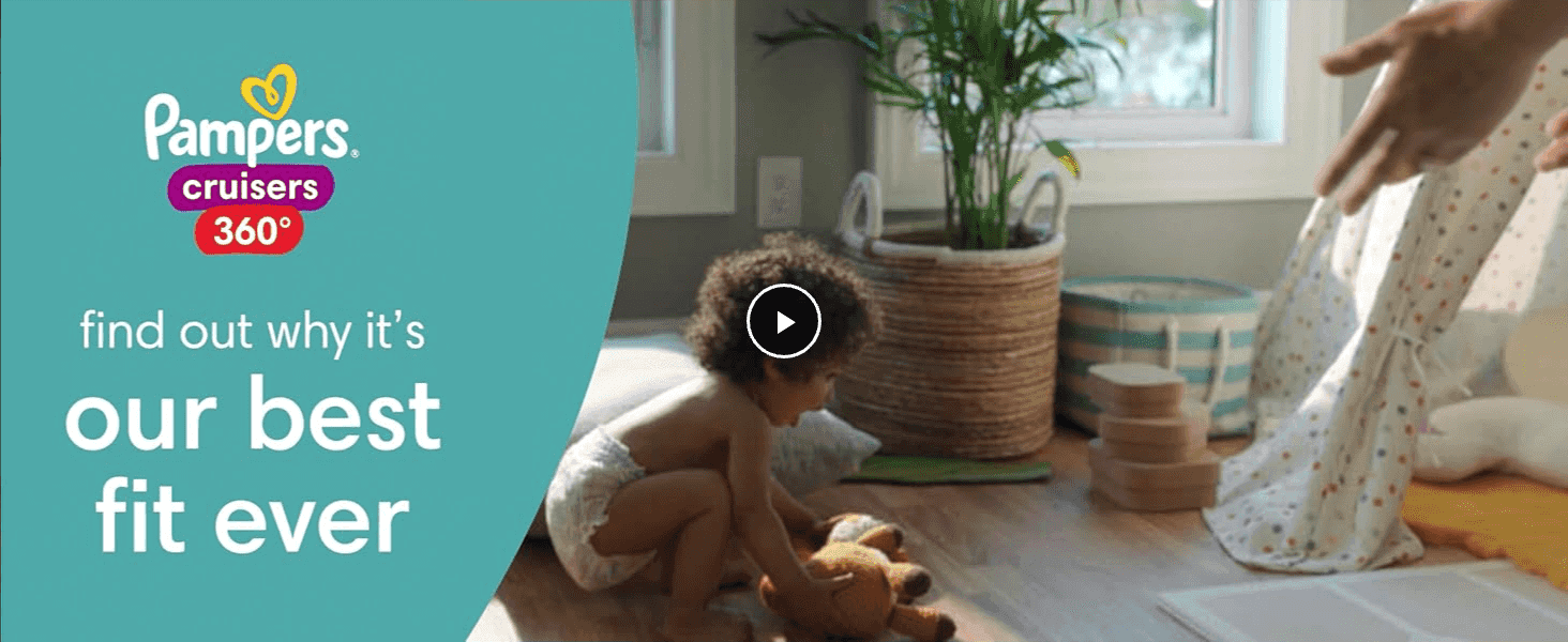 Invites shoppers to watch a video about the brand's best-fitting diaper, building brand confidence and interest.