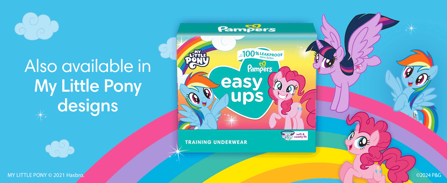 Lets shoppers know the training pants also come in a My Little Pony design, encouraging them to explore the brand's other character options.