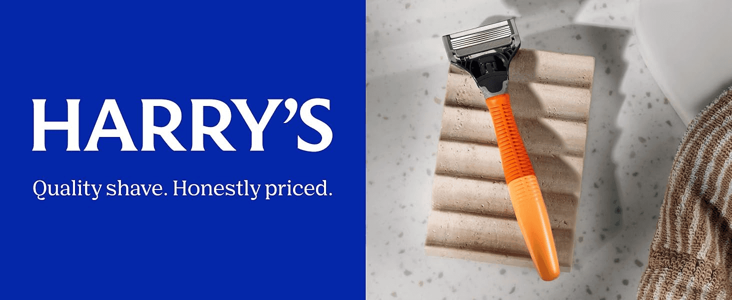 Introduces the Harry's brand and its value promise of quality shaving at an honest price.