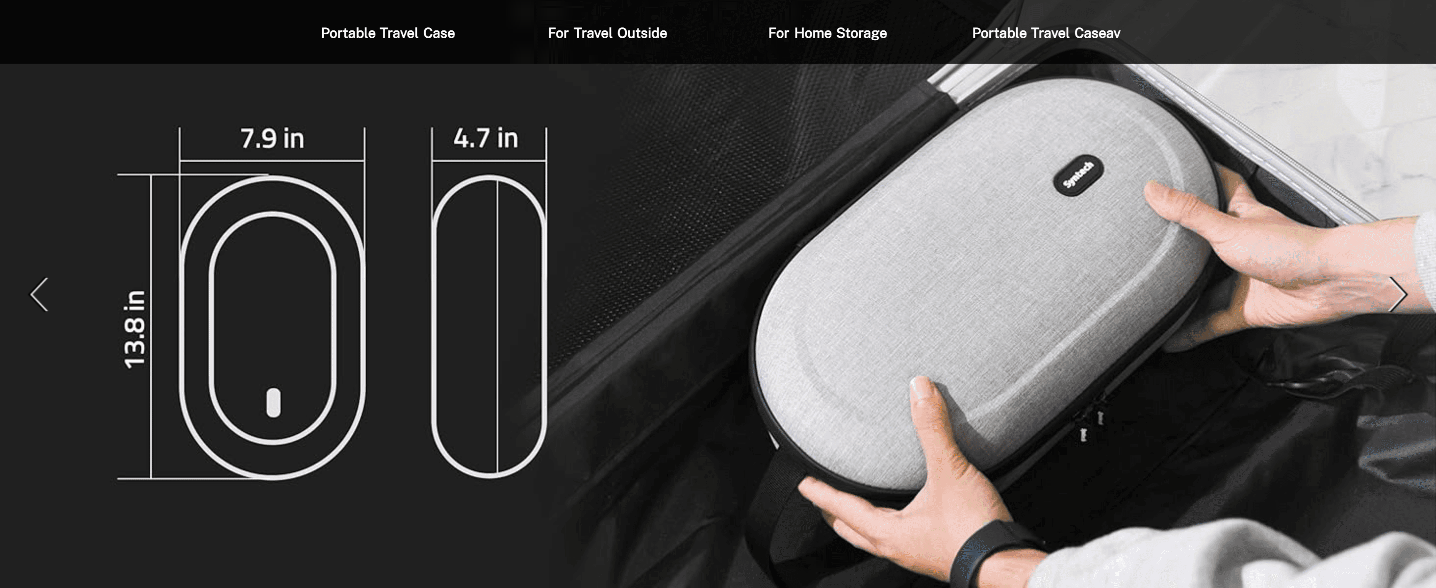 Gives shoppers the exact dimensions of the case so they can judge whether it fits their travel needs.