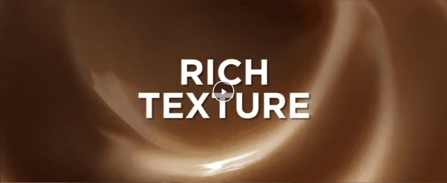 Uses a video thumbnail to show the cream's rich texture and invite shoppers to watch.