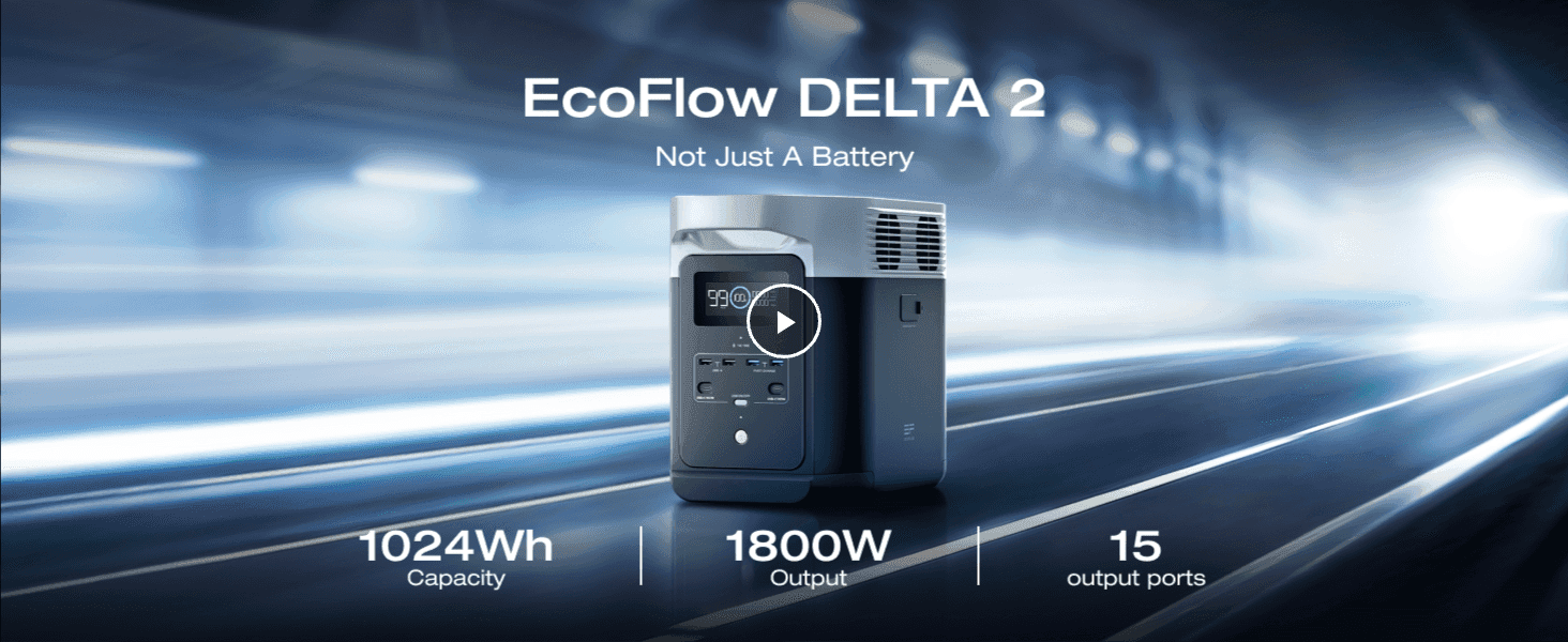 Highlights the DELTA 2's key power specs (capacity, output, ports) at a glance to signal it's more than a simple battery.