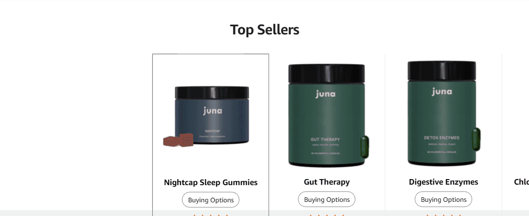 Showcases other top-selling products in the brand's lineup to encourage cross-shopping and reinforce brand range.