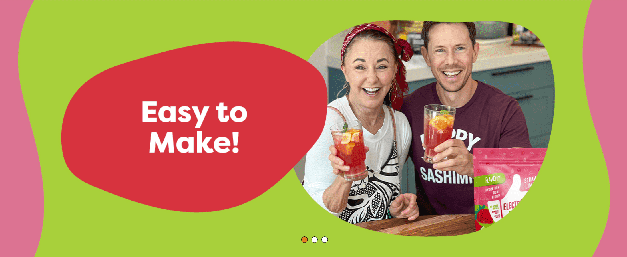 Reassures shoppers the drink mix is quick and simple to prepare at home. Highlights the convenience of making the drink through a relatable lifestyle scene.