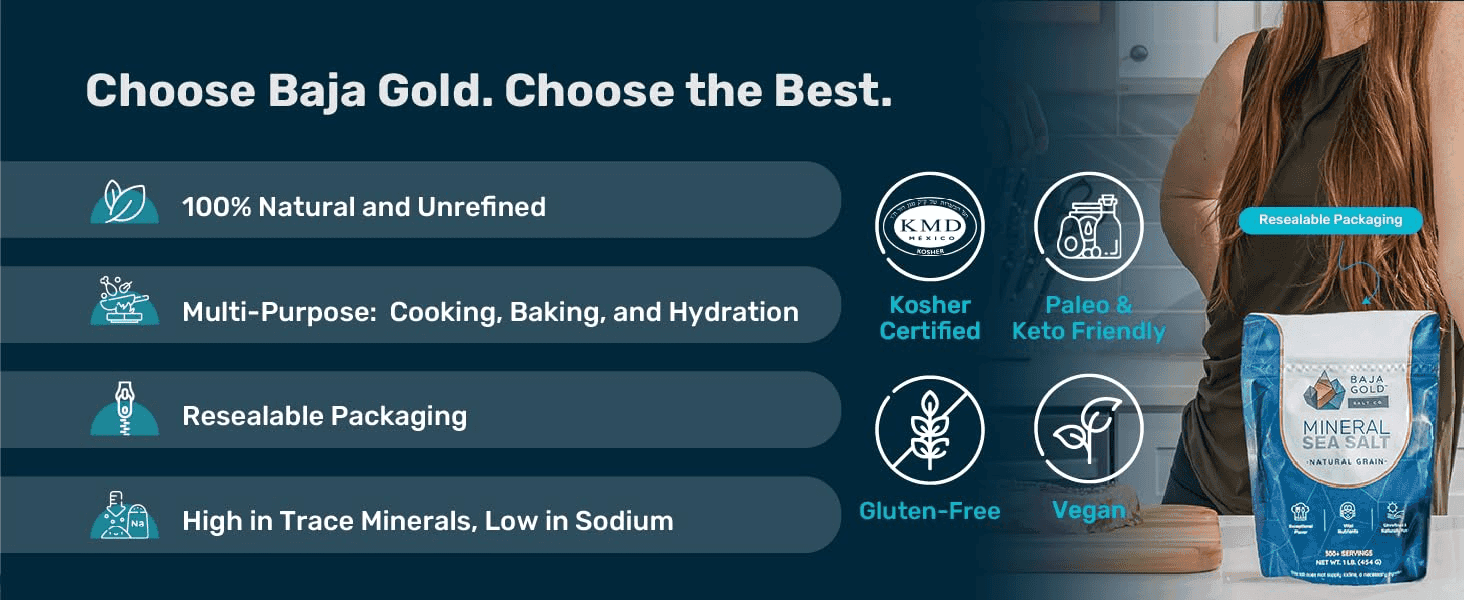Highlights several distinct product benefits in a segmented icon list to build a quick case for why to choose this brand. Reassures shoppers with dietary certification badges that the product fits…
