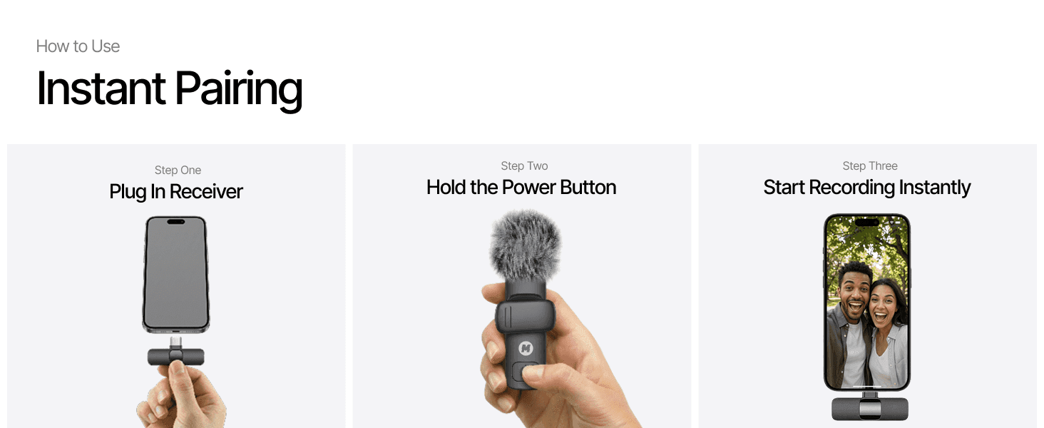 Walks shoppers through the simple 3-step setup process to reassure them the product is easy to start using.