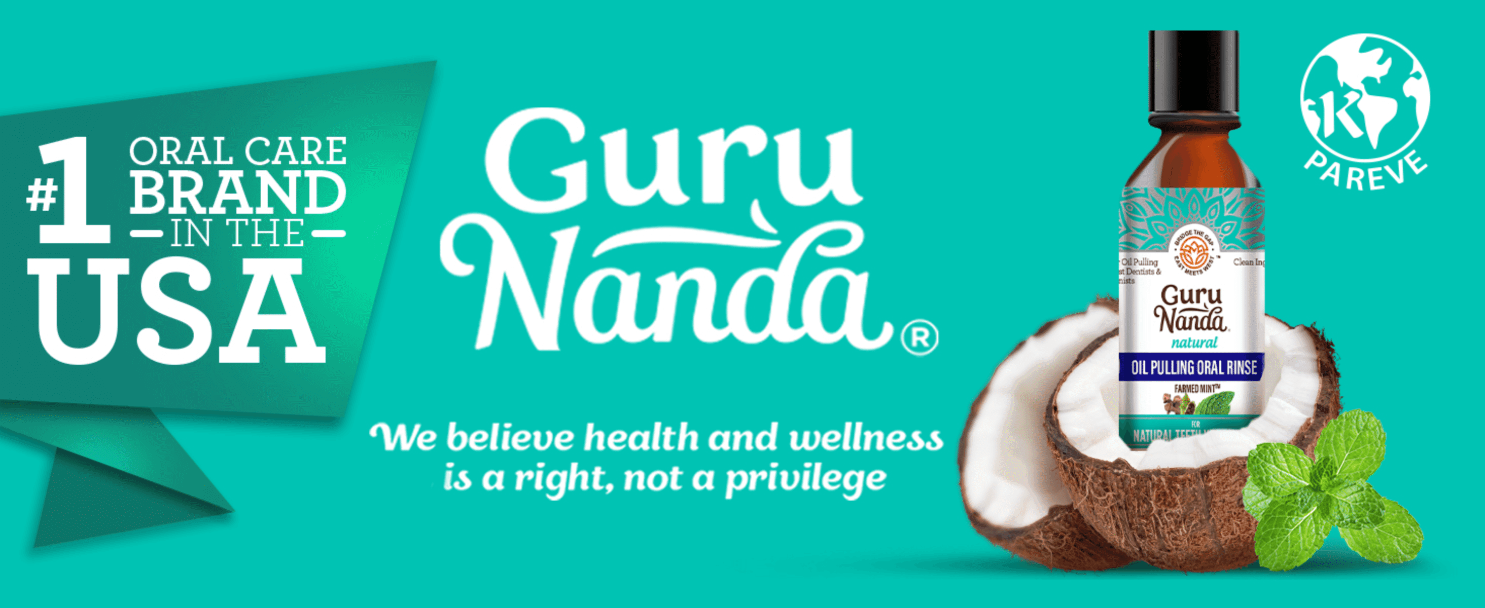 Builds trust with a #1 oral care brand claim and a wellness mission statement.