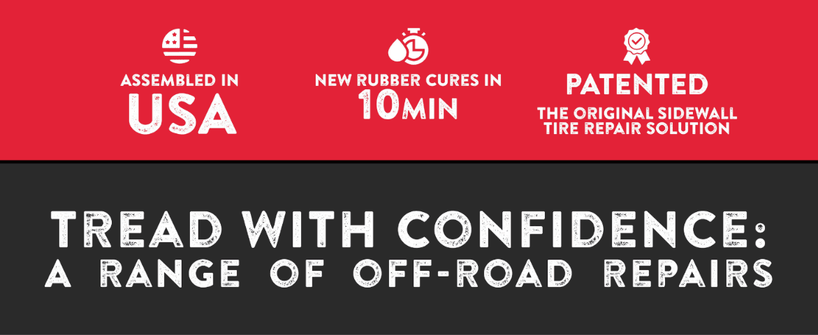Builds confidence in the product's origin, quick repair time, and patented design before introducing the off-road repair range. Quantifies how quickly the repair sets to reassure shoppers of fast,…