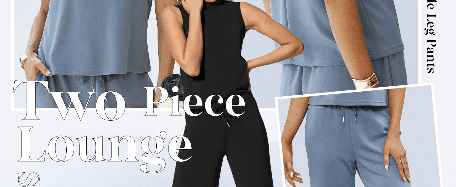 Introduces the two-piece lounge set as a coordinated, effortless-style outfit.
