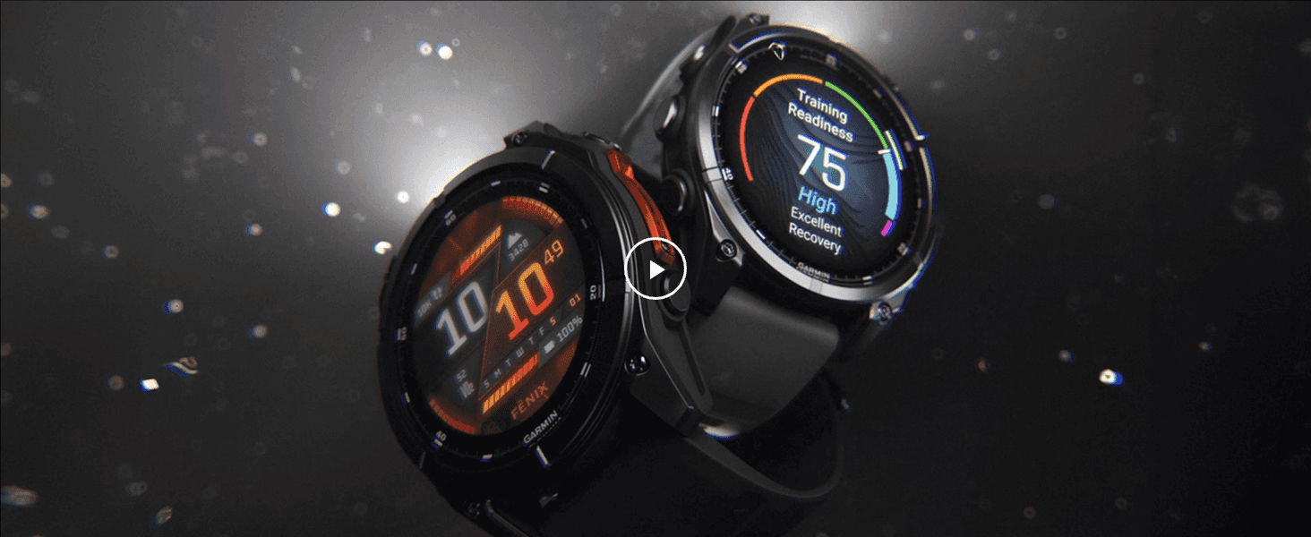 Showcases the watch's training readiness feature in a dramatic hero shot to signal advanced fitness tracking.