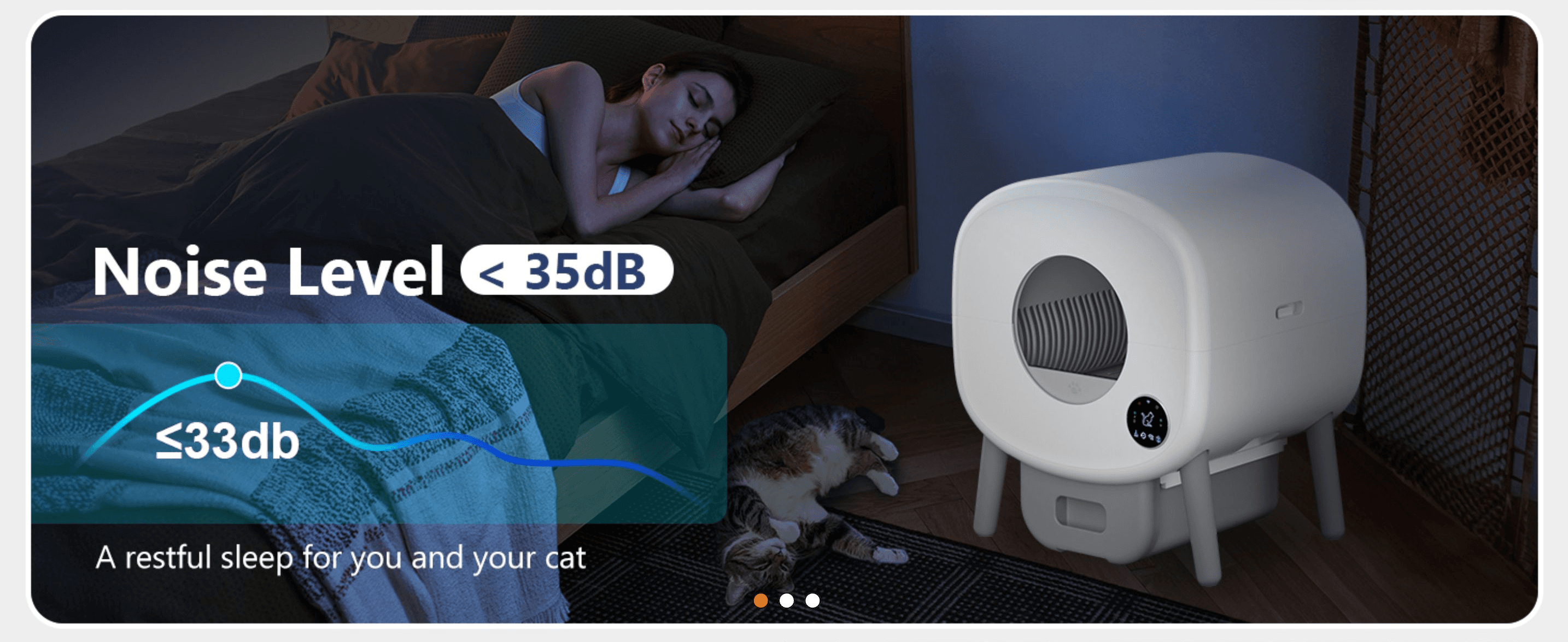 Proves the unit operates quietly with a specific decibel claim. Reassures shoppers that quiet operation won't disturb sleep at night.