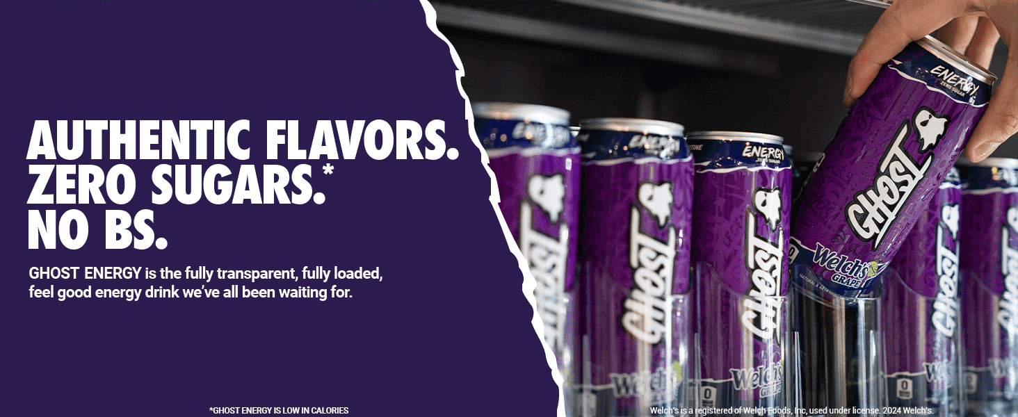 Reassures shoppers that the drink is transparent, low in calories and sugar-free while still tasting good. Positions Ghost as the fully transparent, fully loaded energy brand shoppers have been…