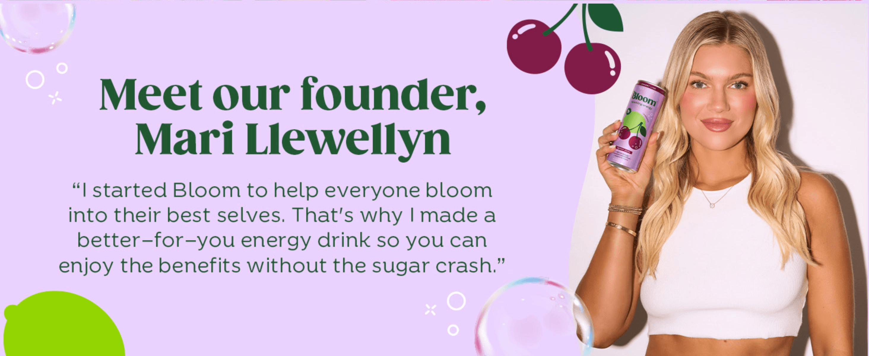 Introduces the founder and her personal mission to build trust and emotional connection with the brand.