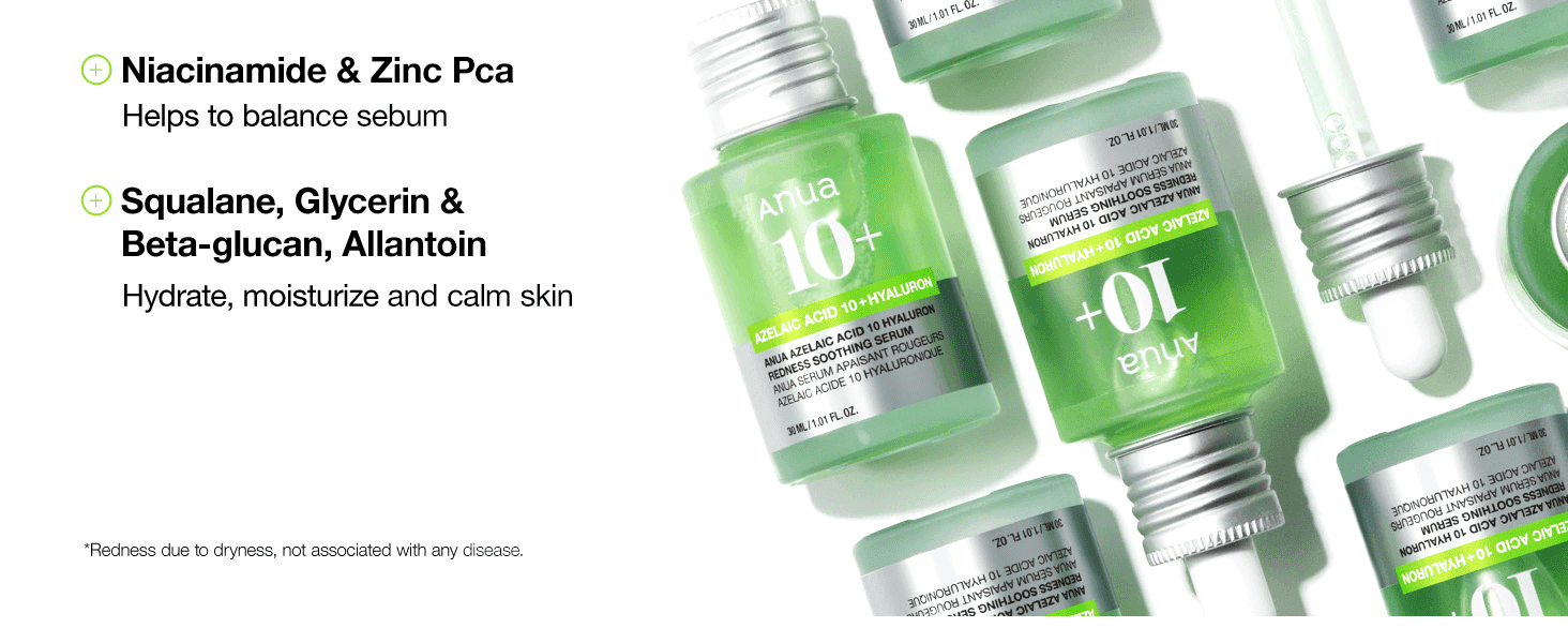 Highlights the serum's key ingredients and their specific skin benefits to build confidence in the formula.