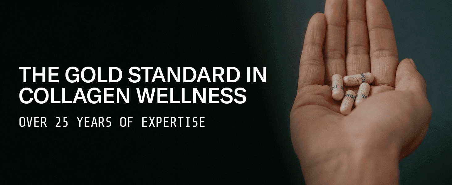 Positions the brand as the trusted, experienced authority in collagen wellness to reassure shoppers of quality.