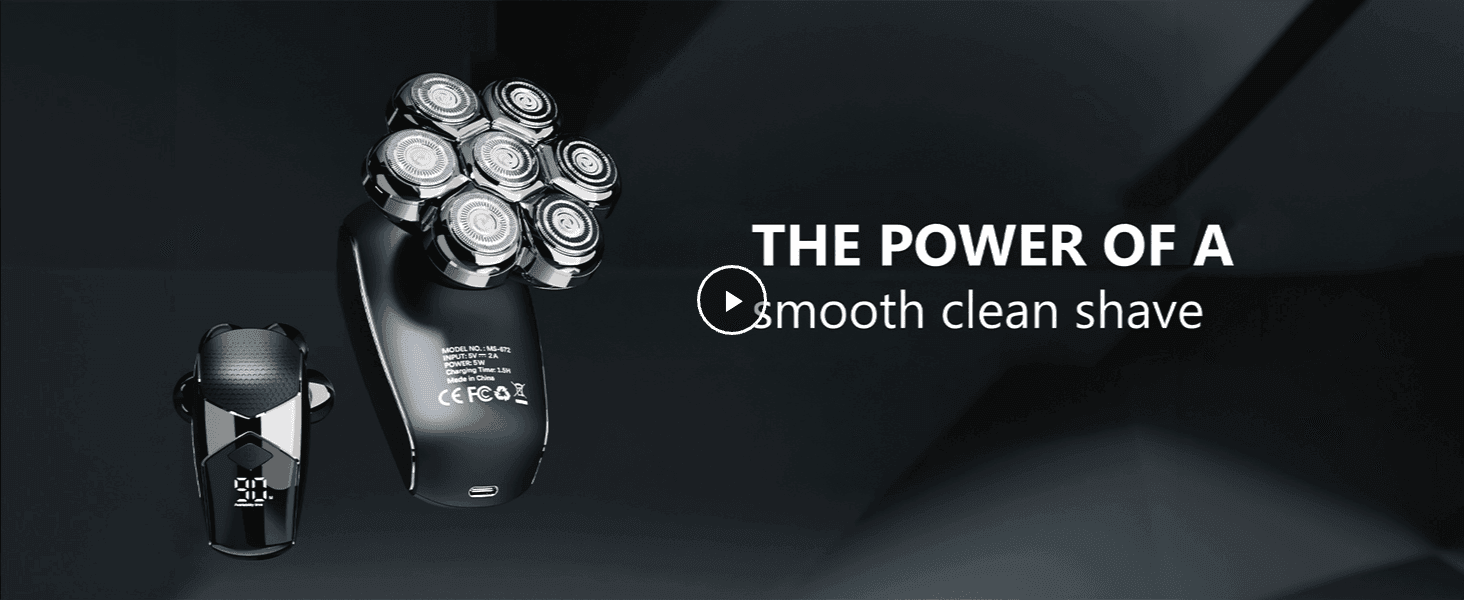 Communicates the shaver's core benefit of a powerful yet smooth, clean shave.