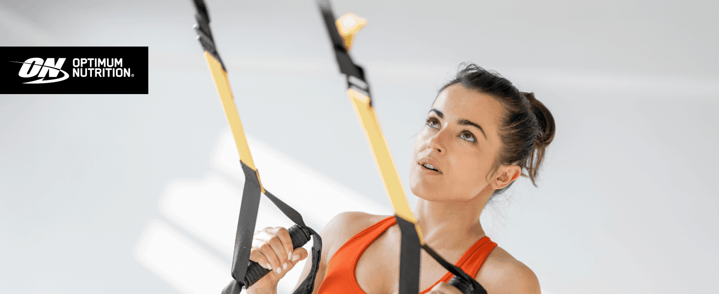 Shows a real person using the product in an active gym setting to build an emotional, aspirational connection with the brand.