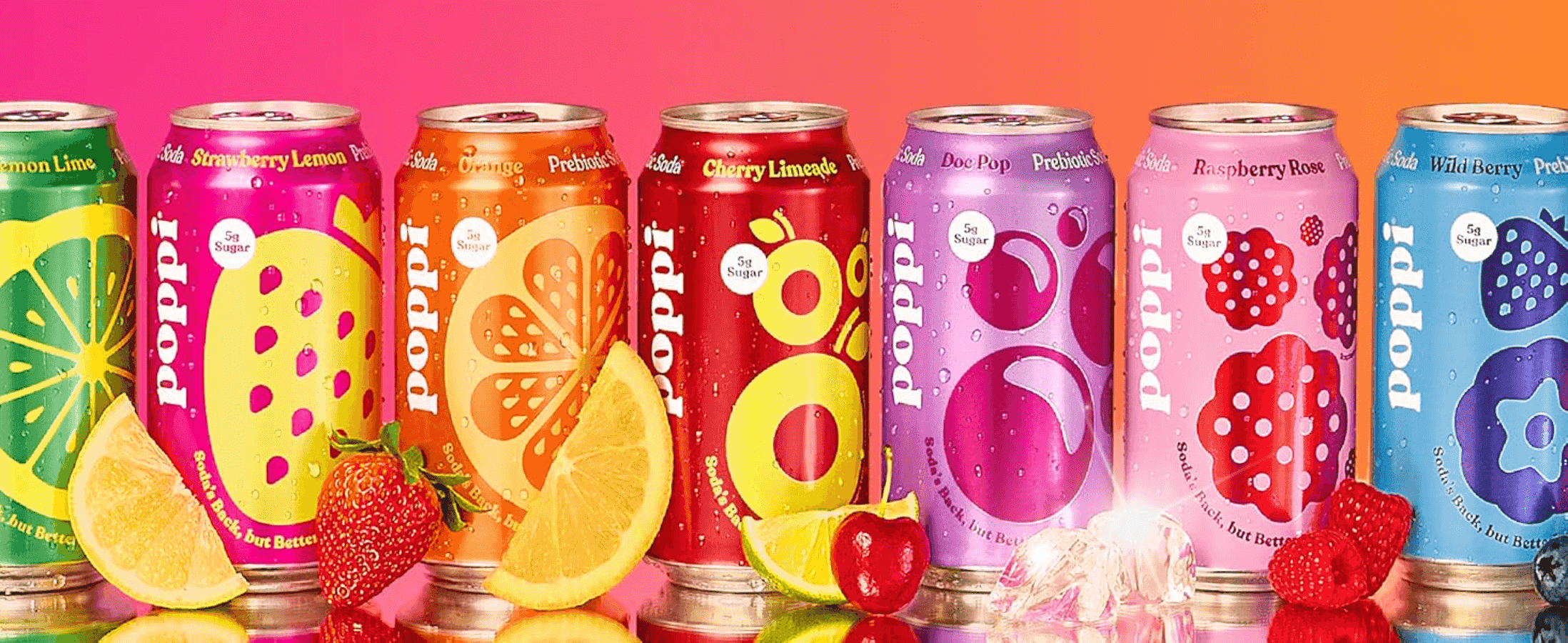 Showcases the full range of flavor options side-by-side so shoppers can see the variety available.