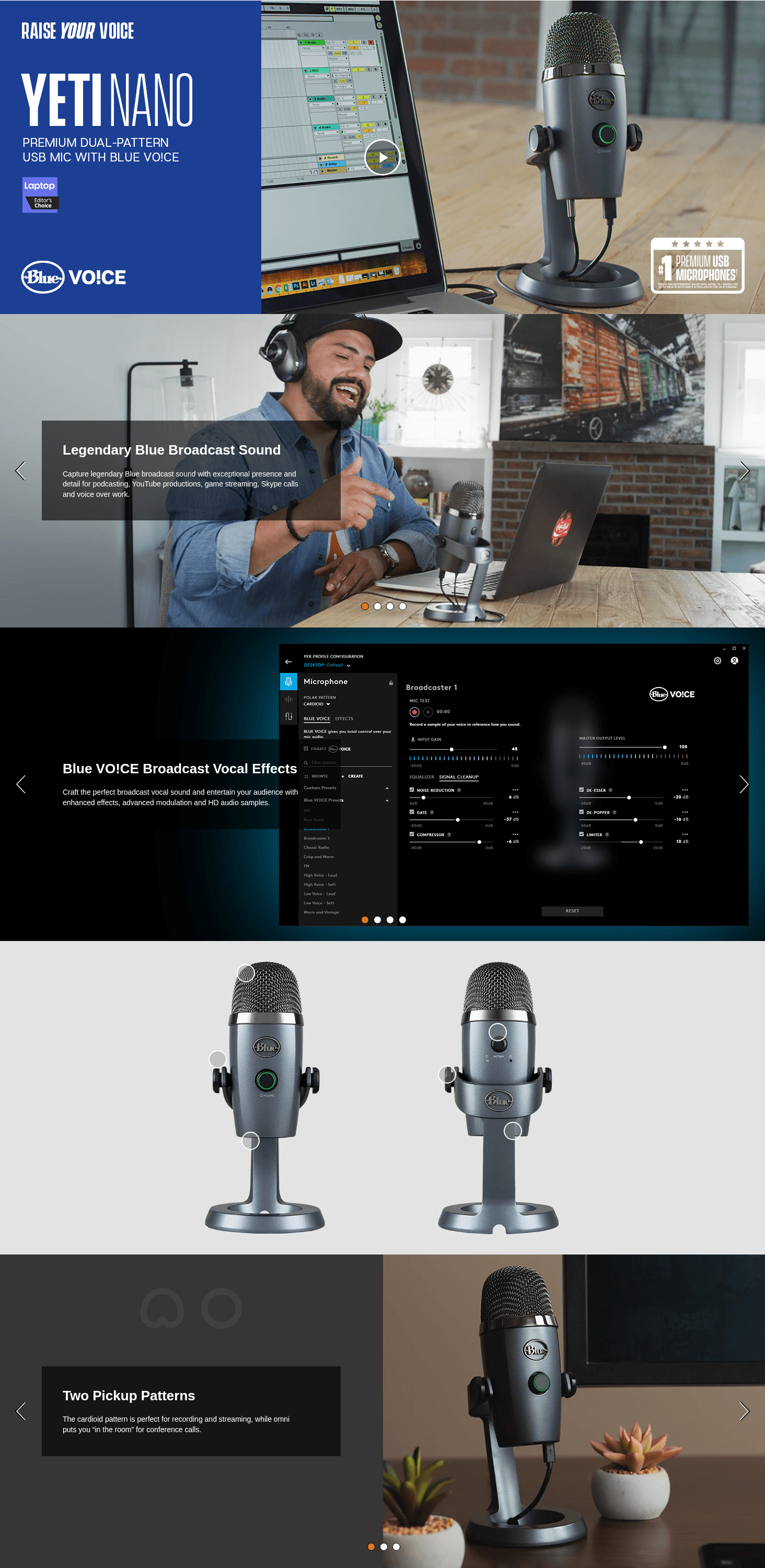Premium A+ Content for Logitech for Creators Blue Yeti Nano USB Microphone for Gaming