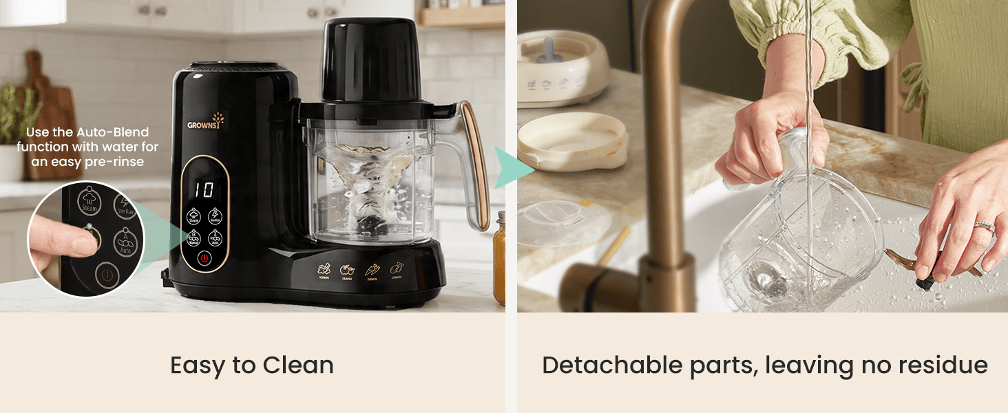A+ Premium Modules for Grownsy Baby Food Maker & Processor with Dual-Layer Steam Basket