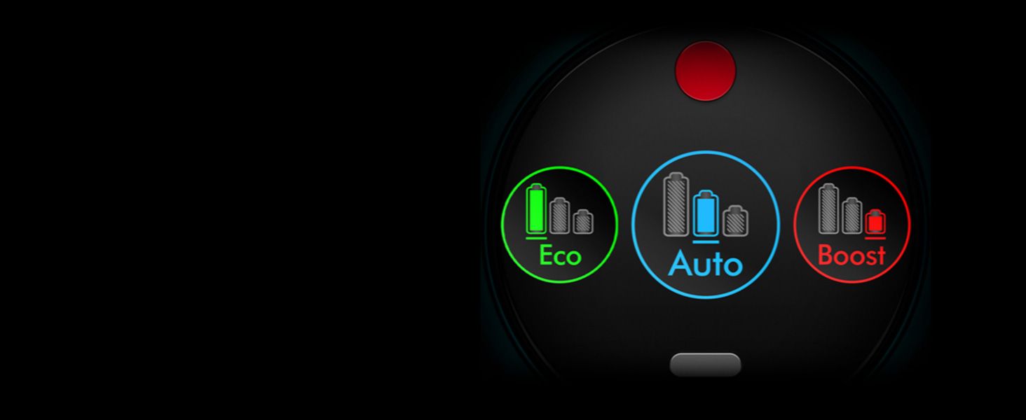 Highlights the three operating modes available to shoppers, emphasizing versatility and customizable performance for different cleaning needs.