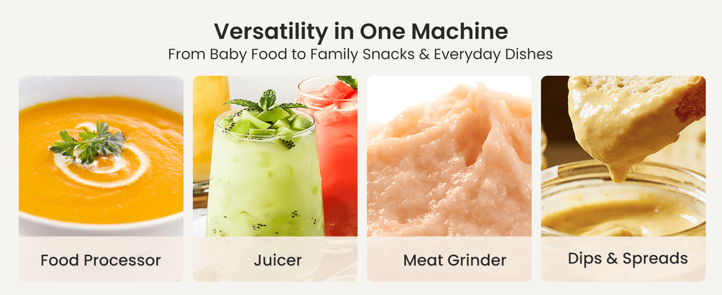 A+ Premium Modules for Grownsy Baby Food Maker & Processor with Dual-Layer Steam Basket