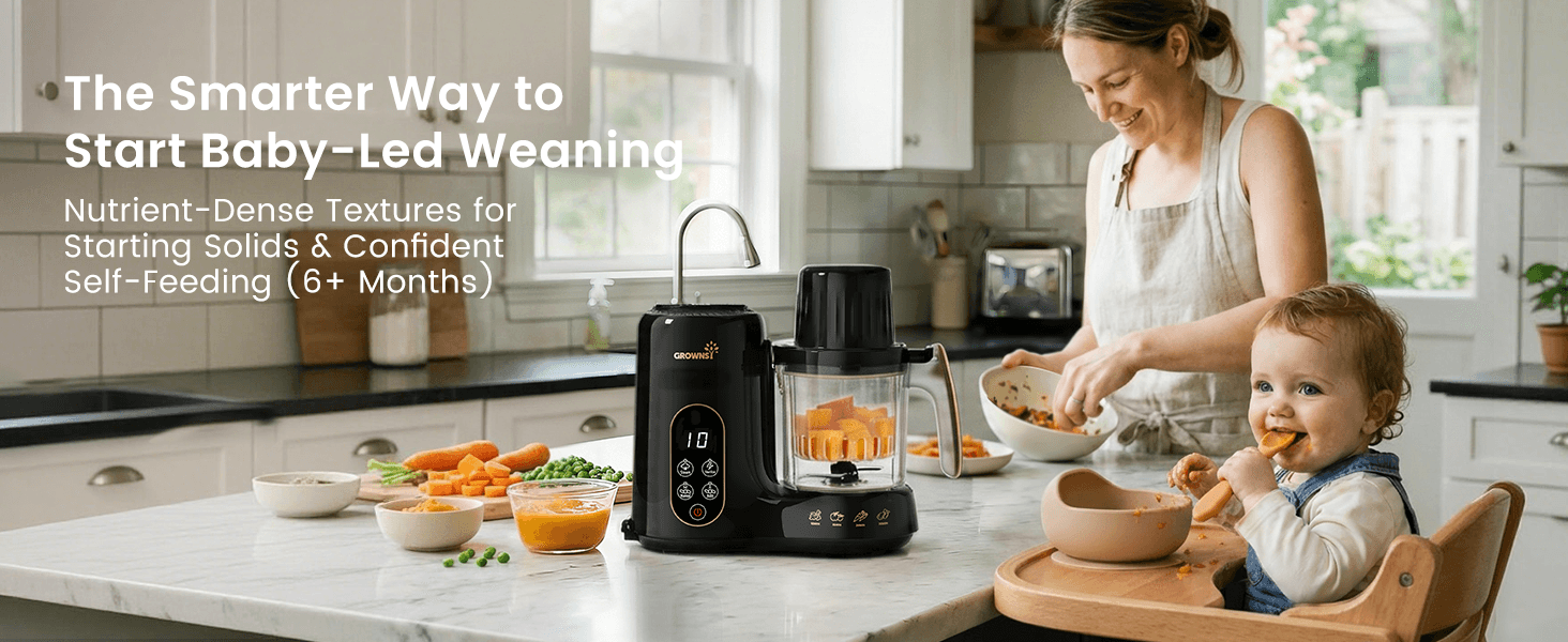 A+ Premium Modules for Grownsy Baby Food Maker & Processor with Dual-Layer Steam Basket