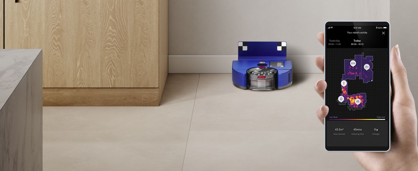Demonstrates the real-time tracking and visualization feature that shows the robot's cleaning activity on a map, providing shoppers with transparency and control over cleaning progress.