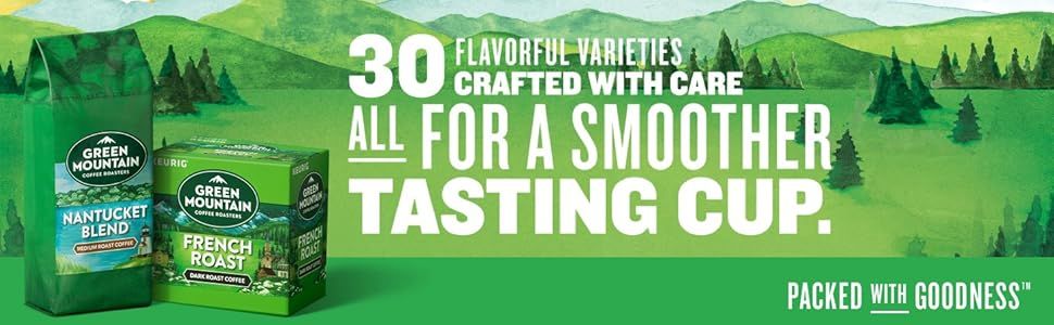 Communicates the breadth of product selection by highlighting 30 flavorful varieties to reassure shoppers they have many options to choose from. Reinforces brand identity and quality promise through…
