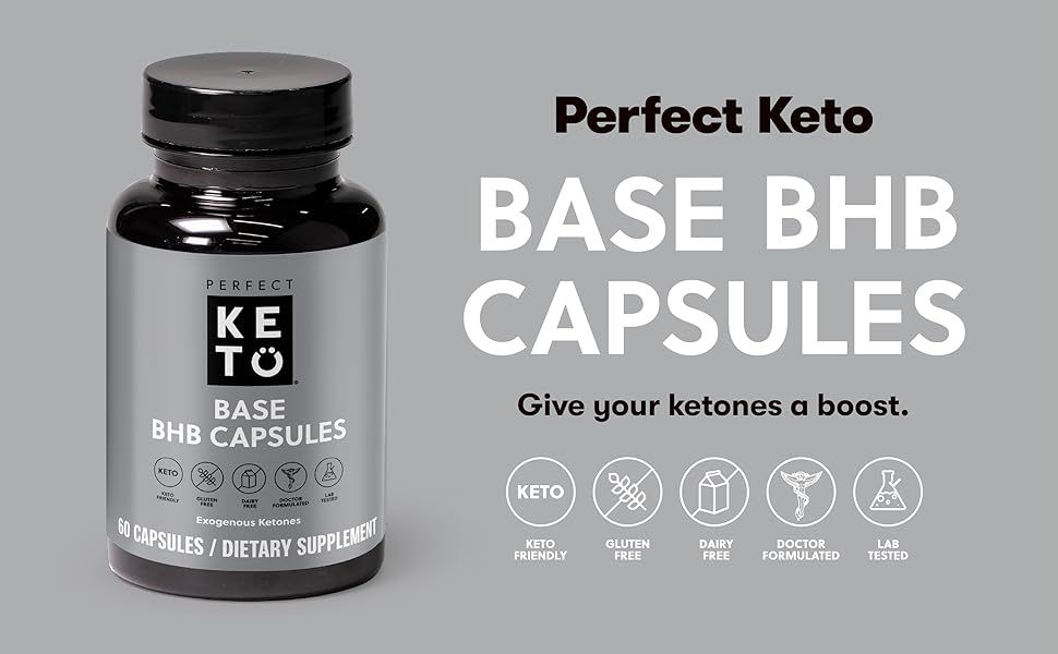 Introduces the product as a keto-friendly BHB supplement and communicates its primary benefit of boosting ketones, while reassuring shoppers with dietary and quality certifications.