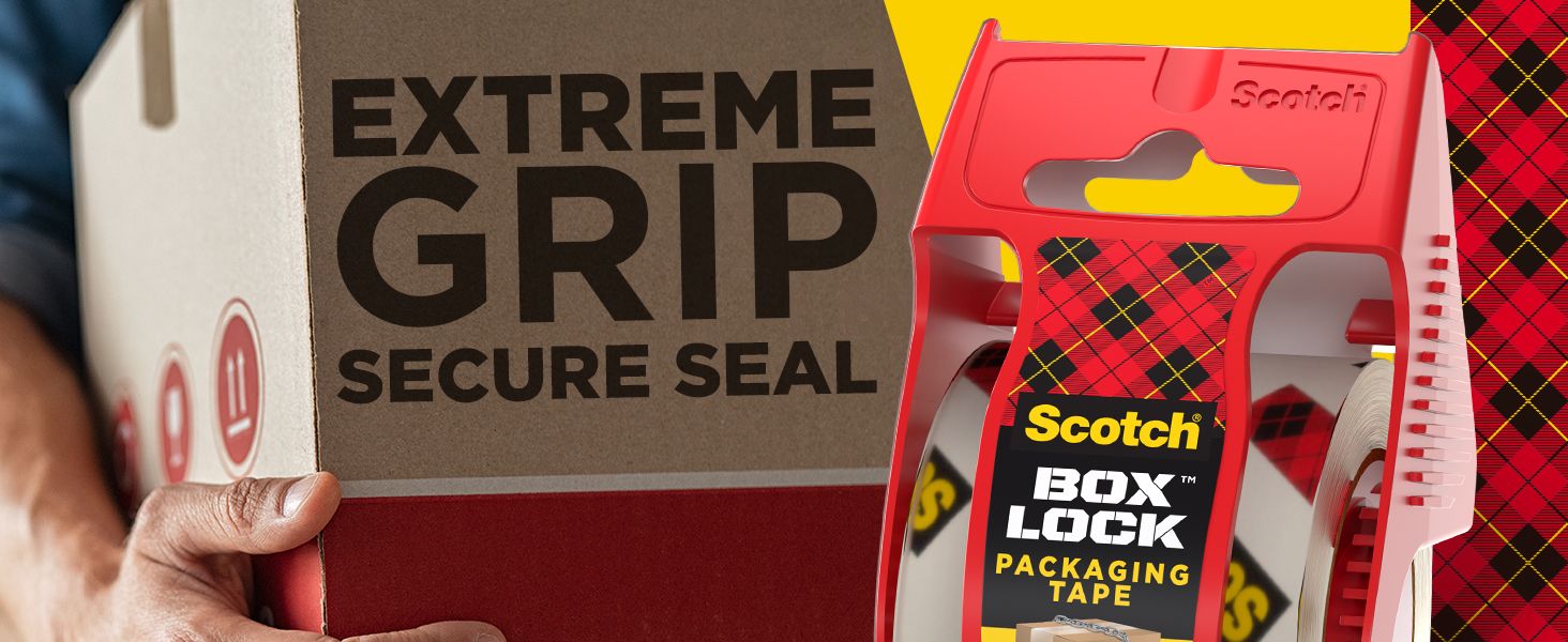 Communicates the primary benefit of superior adhesive strength and secure sealing capability to reassure shoppers that this packaging tape will reliably hold boxes closed.