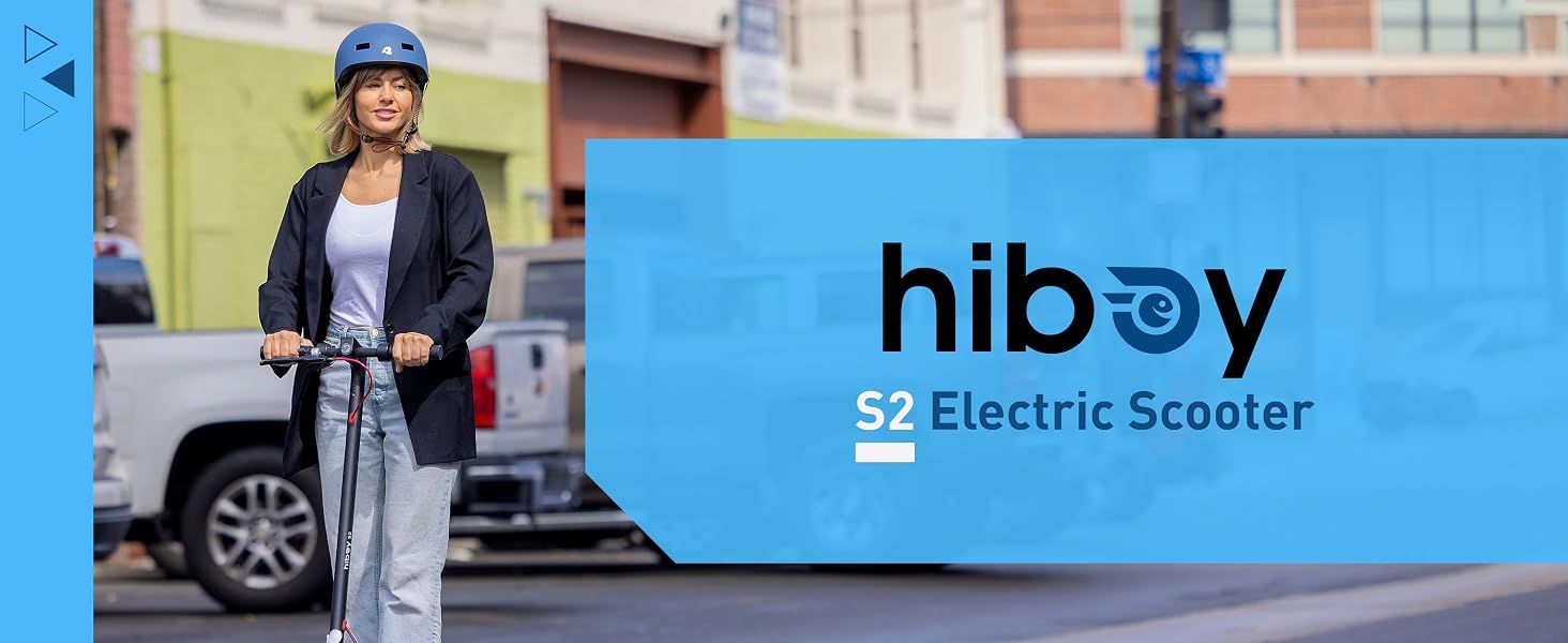 Introduces the brand name and specific product model to build brand recognition and establish product identity in the shopper's mind. Shows the electric scooter in a real-world urban setting to help…