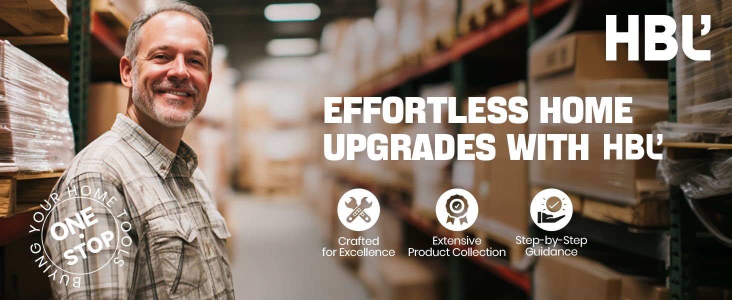 Positions HBL as a trusted one-stop destination for home tools and upgrades, reinforcing brand reliability and ease of shopping. Highlights three distinct brand strengths in icon panels so shoppers…