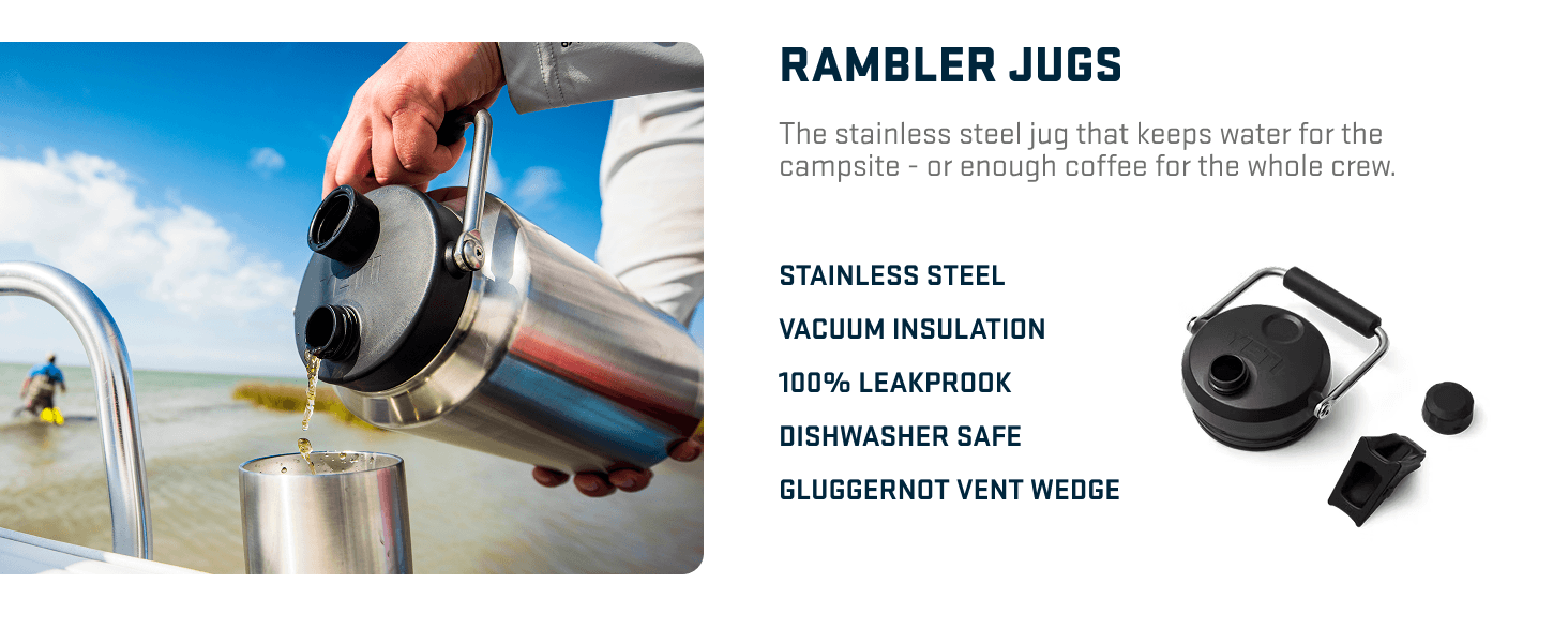 Showcases multiple product benefits including stainless steel construction, vacuum insulation, leakproof design, dishwasher safety, and vent wedge feature to communicate comprehensive product quality.