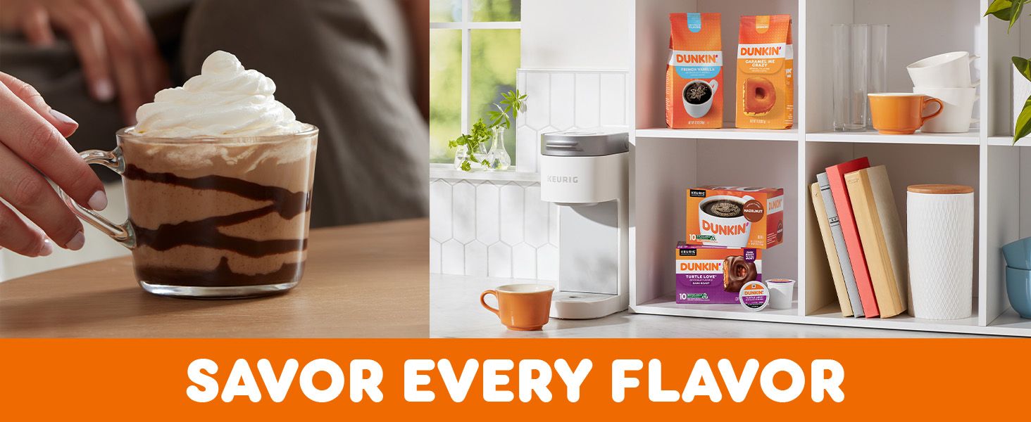 Demonstrates the variety of ways Dunkin coffee products can be enjoyed at home, from specialty drinks to everyday brewing, emphasizing product versatility and lifestyle integration.