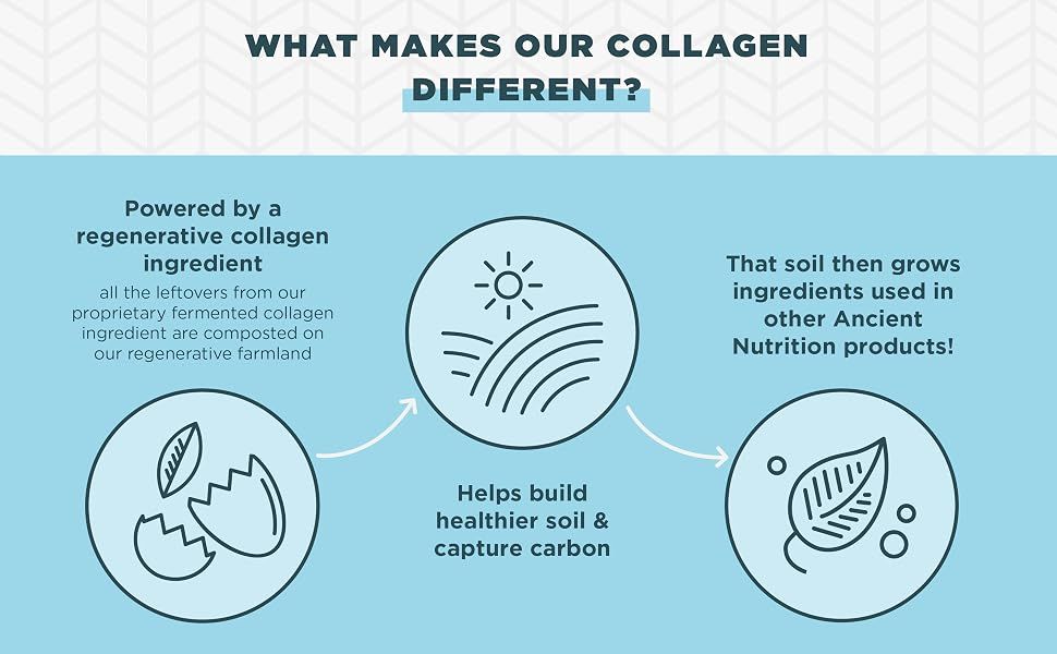 Communicates the environmental sustainability and regenerative farming practices behind the collagen ingredient to build trust and appeal to eco-conscious shoppers. Showcases multiple interconnected…