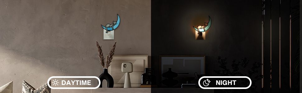 Demonstrates the product's dual functionality by showing how it appears and performs in both daytime and nighttime settings, helping shoppers understand its versatility and aesthetic appeal in…